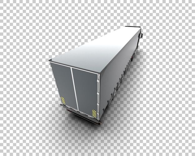 El camión de carga aislado en el fondo de la ilustración de renderización 3D