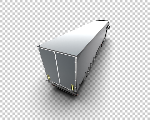 PSD el camión de carga aislado en el fondo de la ilustración de renderización 3d
