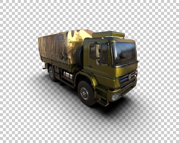 El camión de carga aislado en el fondo de la ilustración de renderización 3D