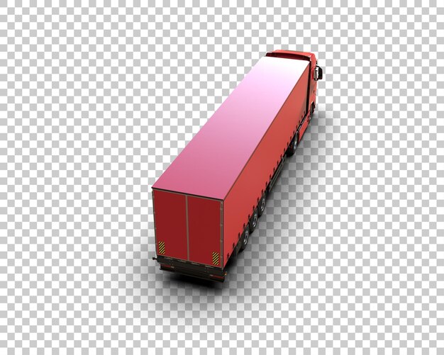 PSD el camión de carga aislado en el fondo de la ilustración de renderización 3d