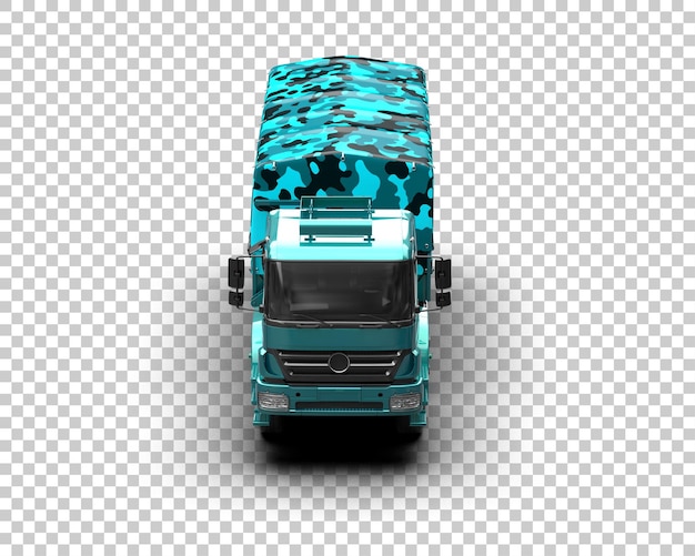 PSD el camión de carga aislado en el fondo de la ilustración de renderización 3d