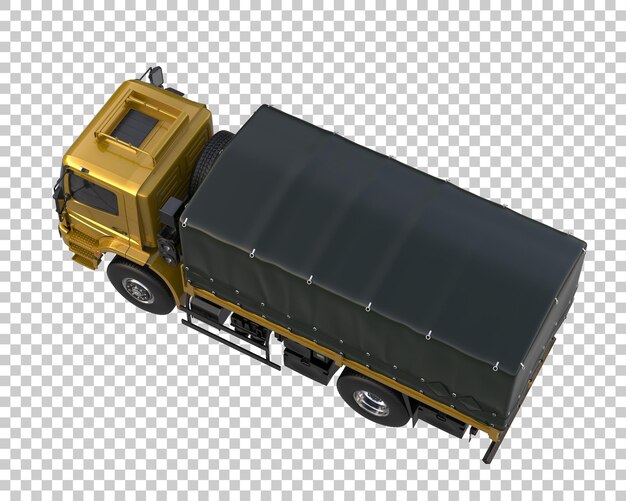 PSD camión de carga sobre fondo transparente. representación 3d - ilustración