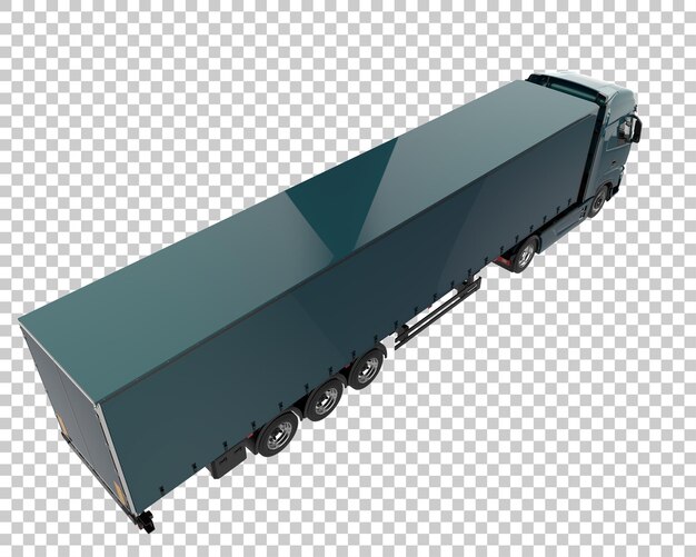PSD camión de carga sobre fondo transparente. representación 3d - ilustración