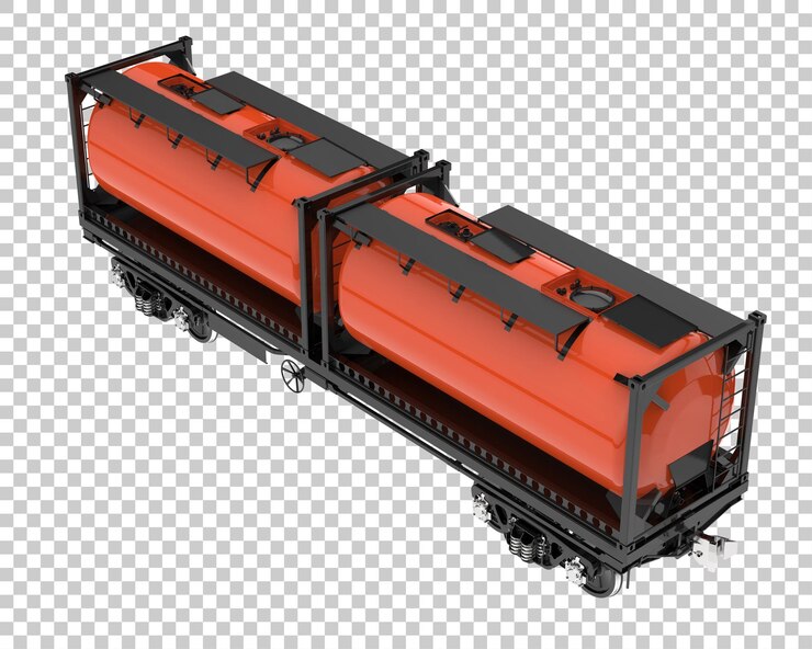 PSD camión cisterna aislado sobre fondo transparente ilustración de renderizado 3d