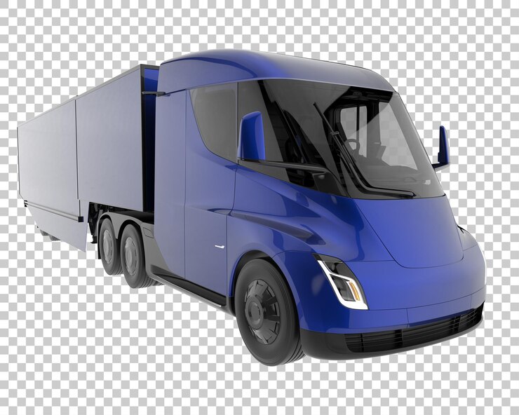 PSD camion da carico su sfondo trasparente. rendering 3d - illustrazione