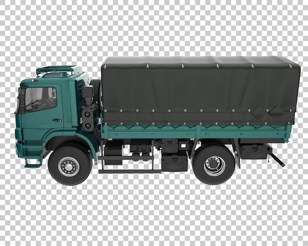 PSD camion de fret sur fond transparent. rendu 3d - illustration