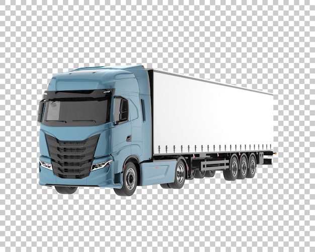 PSD camion de fret sur fond transparent. rendu 3d - illustration