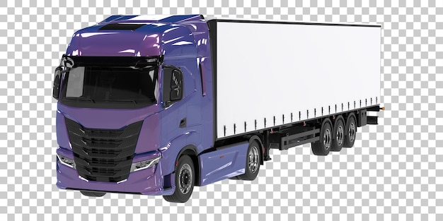 PSD camion de fret sur fond transparent. rendu 3d - illustration