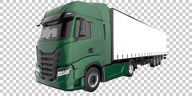 PSD camion de fret sur fond transparent. rendu 3d - illustration