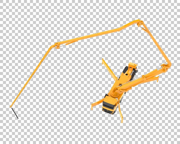 Camión de hormigón aislado sobre fondo transparente Ilustración de renderizado 3d