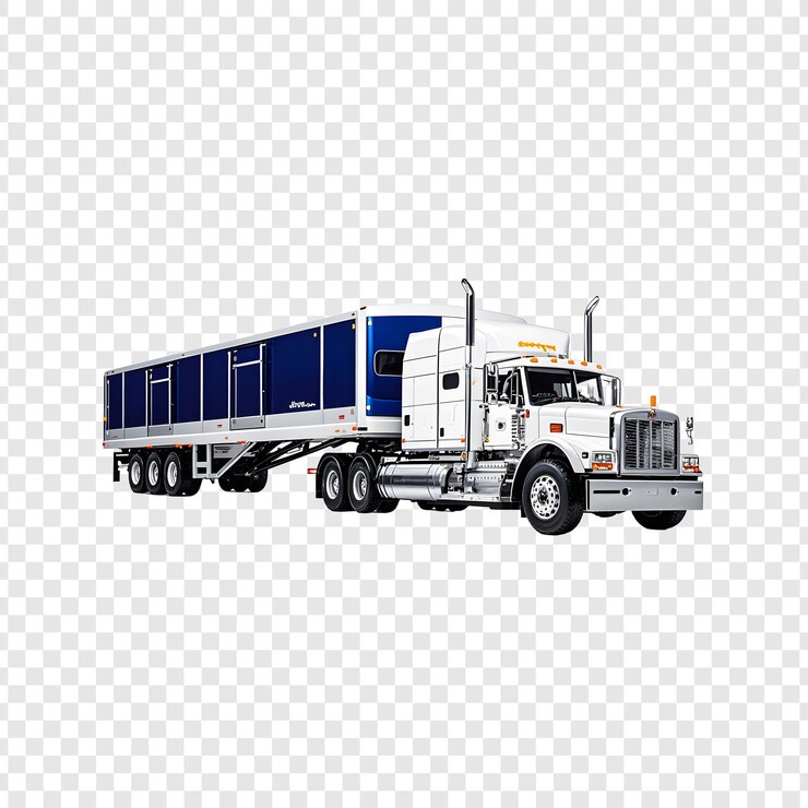 PSD camion isolé sur un fond transparent