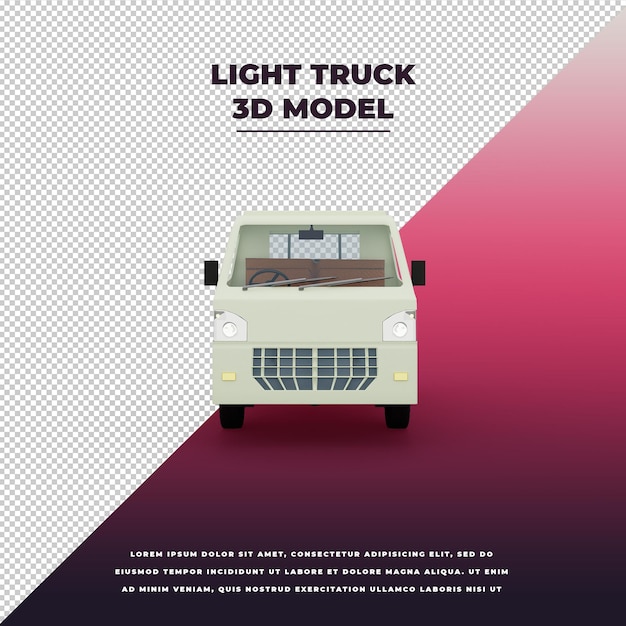 Camion Léger 3d Isolé