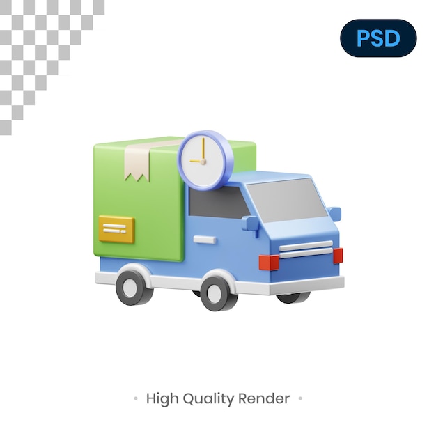 Camion De Livraison Illustration De Rendu 3d Premium Psd