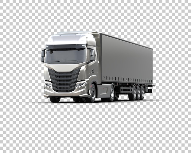 Un camion de marchandises isolé sur l'arrière-plan illustration de rendu 3D