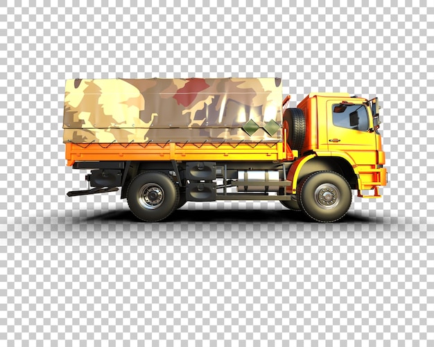Un Camion De Marchandises Isolé Sur L'arrière-plan Illustration De Rendu 3d
