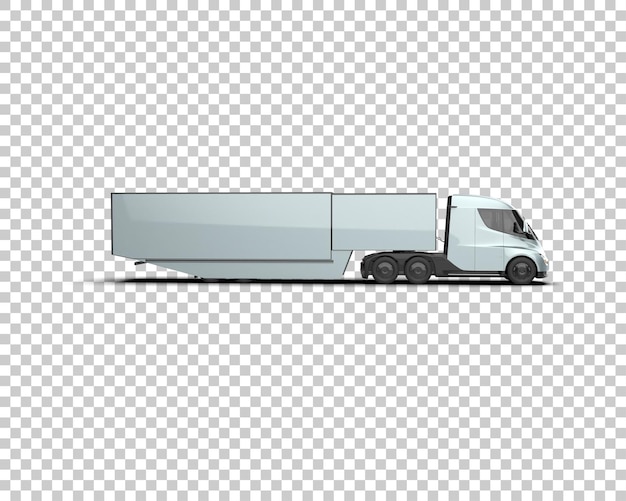 PSD un camion de marchandises isolé sur l'arrière-plan illustration de rendu 3d