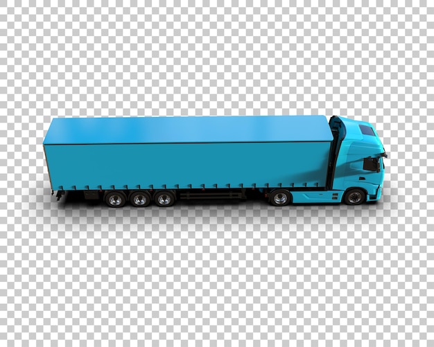 PSD un camion de marchandises isolé sur l'arrière-plan illustration de rendu 3d