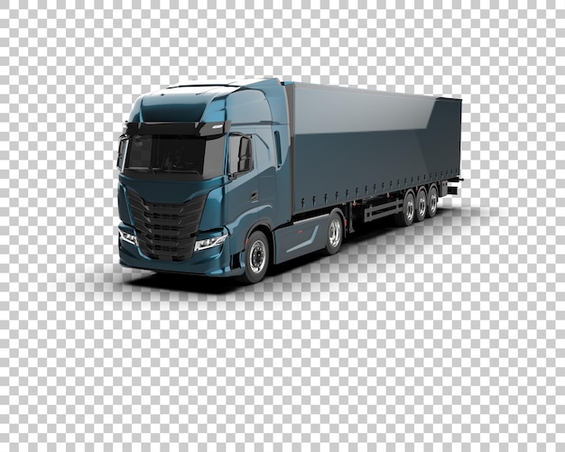 Un camion de marchandises isolé sur l'arrière-plan illustration de rendu 3D