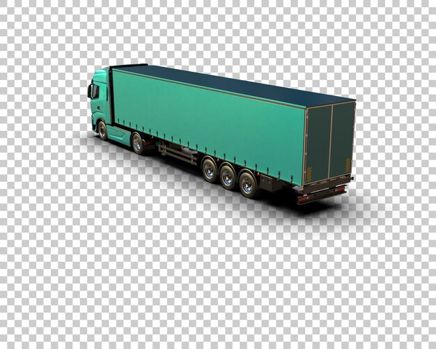 Un Camion De Marchandises Isolé Sur L'arrière-plan Illustration De Rendu 3d