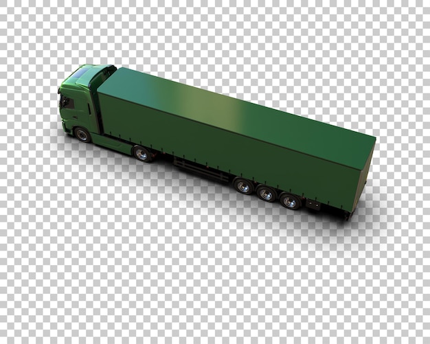 PSD un camion de marchandises isolé sur l'arrière-plan illustration de rendu 3d