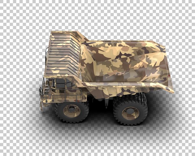 Camion minerario isolato sullo sfondo illustrazione di rendering 3D