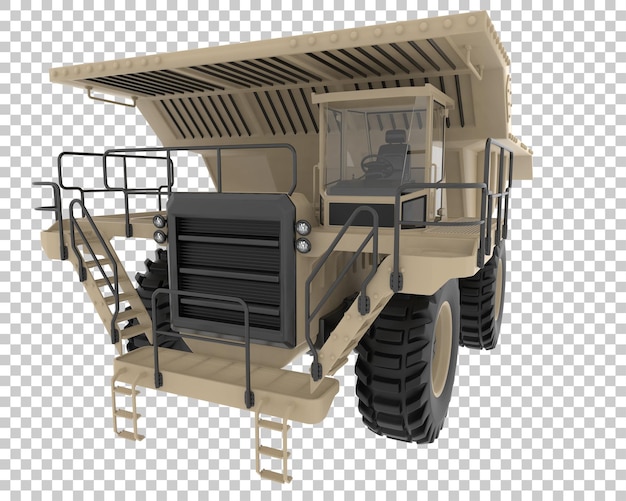 Camion Minier Sur Fond Transparent Illustration De Rendu 3d