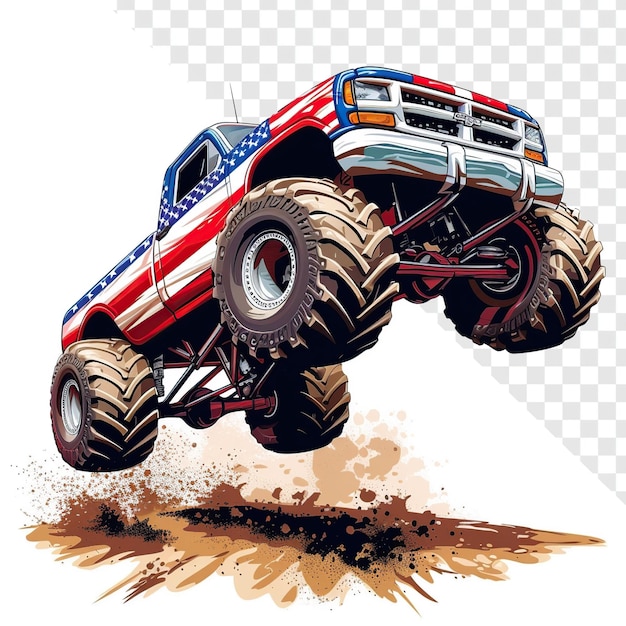 Un camion-monstre dynamique défiant la gravité
