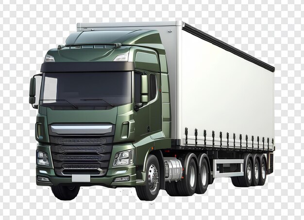 PSD camion sur une surface transparente