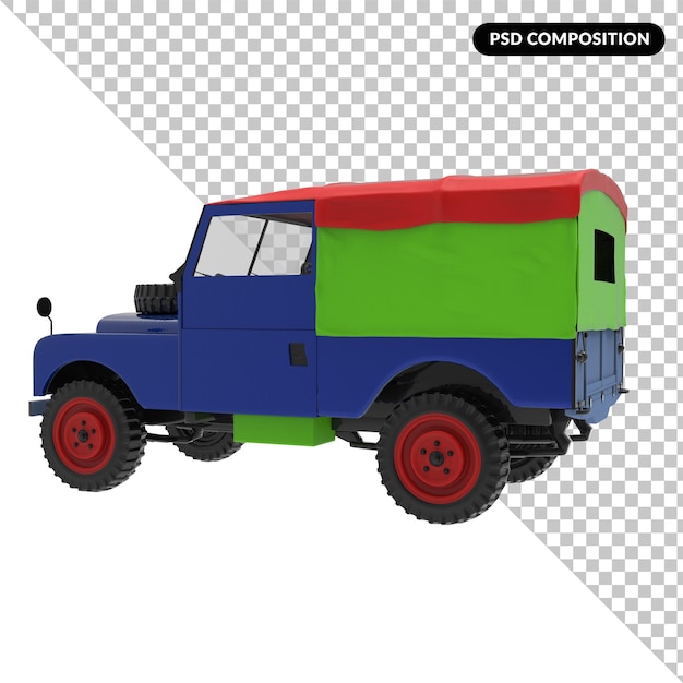 PSD camion tout-terrain isolé en 3d