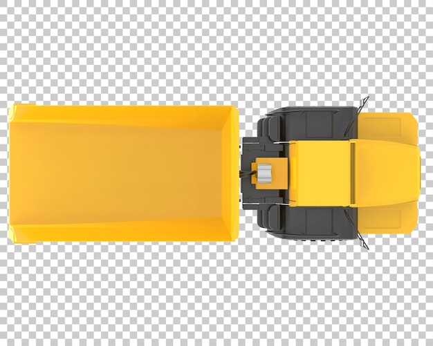 PSD camión volquete articulado sobre fondo transparente ilustración de renderizado 3d