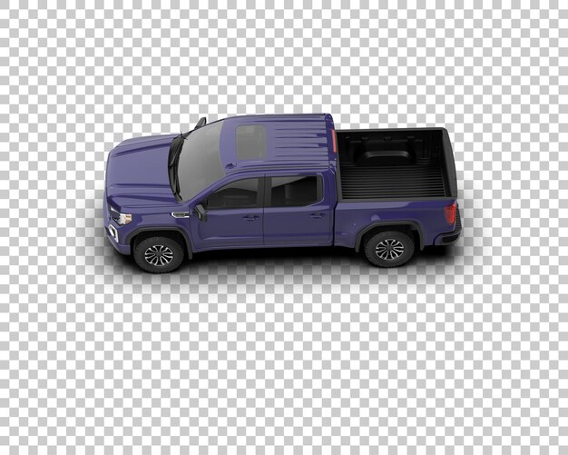 La camioneta aislada en el fondo de la ilustración de renderización 3D