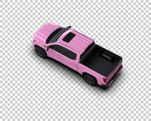 La camioneta aislada en el fondo de la ilustración de renderización 3D