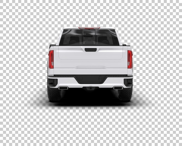 PSD la camioneta aislada en el fondo de la ilustración de renderización 3d