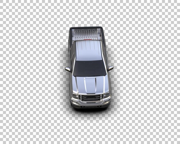 La camioneta aislada en el fondo de la ilustración de renderización 3D