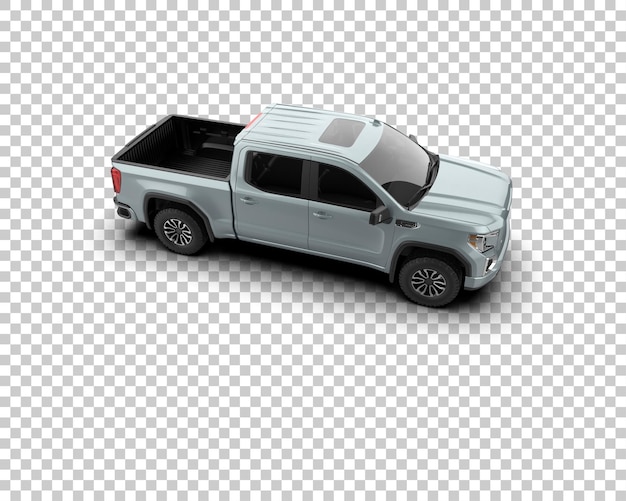 La camioneta aislada en el fondo de la ilustración de renderización 3D