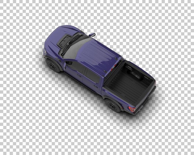 La camioneta aislada en el fondo de la ilustración de renderización 3D