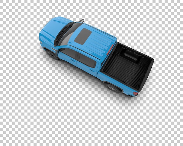 La camioneta aislada en el fondo de la ilustración de renderización 3D