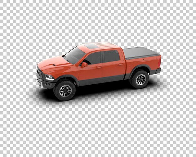 La camioneta aislada en el fondo de la ilustración de renderización 3D