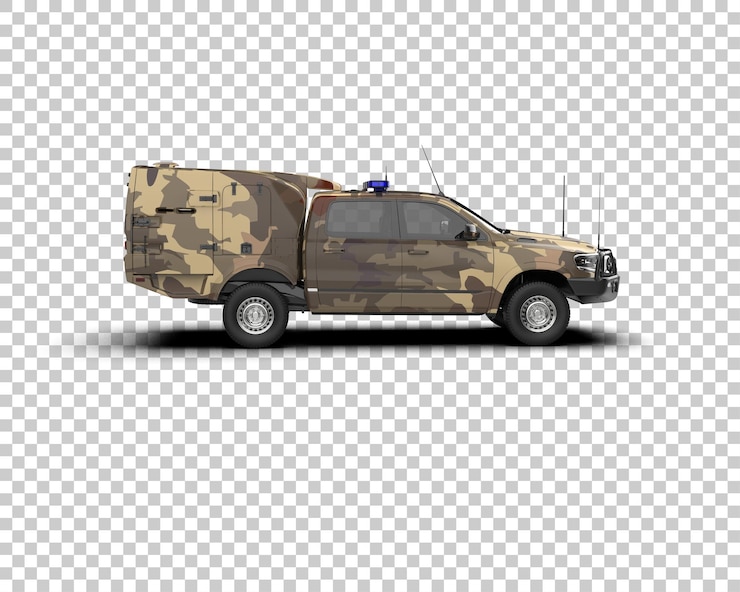 PSD la camioneta aislada en el fondo de la ilustración de renderización 3d