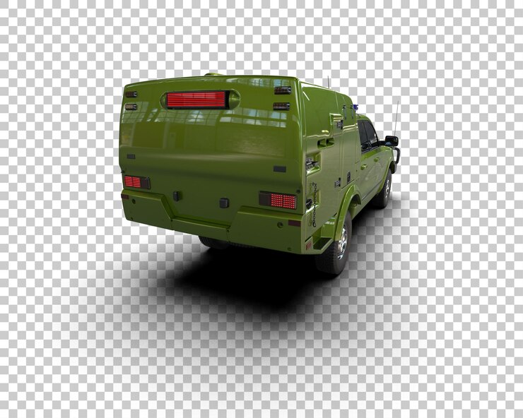 PSD la camioneta aislada en el fondo de la ilustración de renderización 3d
