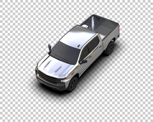 La camioneta aislada en el fondo de la ilustración de renderización 3D