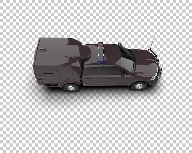 La camioneta aislada en el fondo de la ilustración de renderización 3D