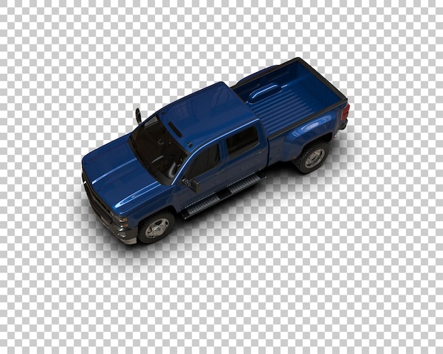 La camioneta aislada en el fondo de la ilustración de renderización 3D