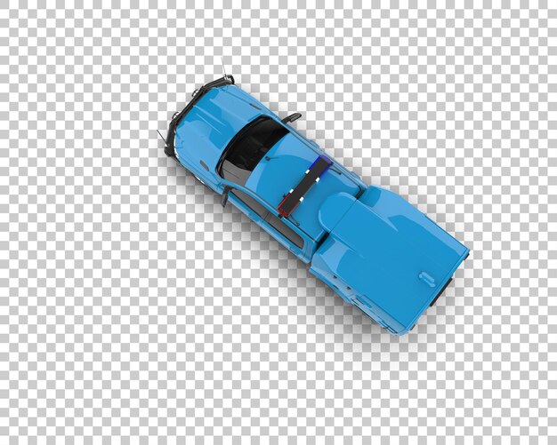 La camioneta aislada en el fondo de la ilustración de renderización 3D