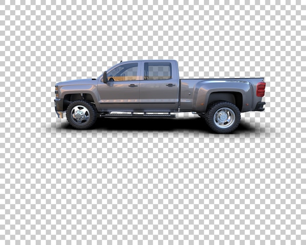 La camioneta aislada en el fondo de la ilustración de renderización 3D