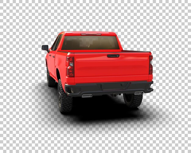 La camioneta aislada en el fondo de la ilustración de renderización 3D