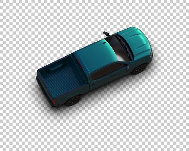 La camioneta aislada en el fondo de la ilustración de renderización 3D