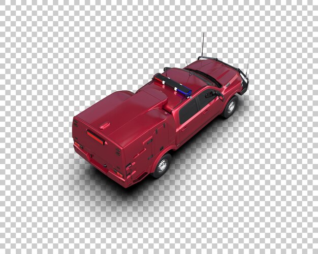 La camioneta aislada en el fondo de la ilustración de renderización 3D
