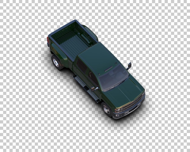 La camioneta aislada en el fondo de la ilustración de renderización 3D