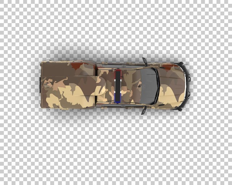 PSD la camioneta aislada en el fondo de la ilustración de renderización 3d